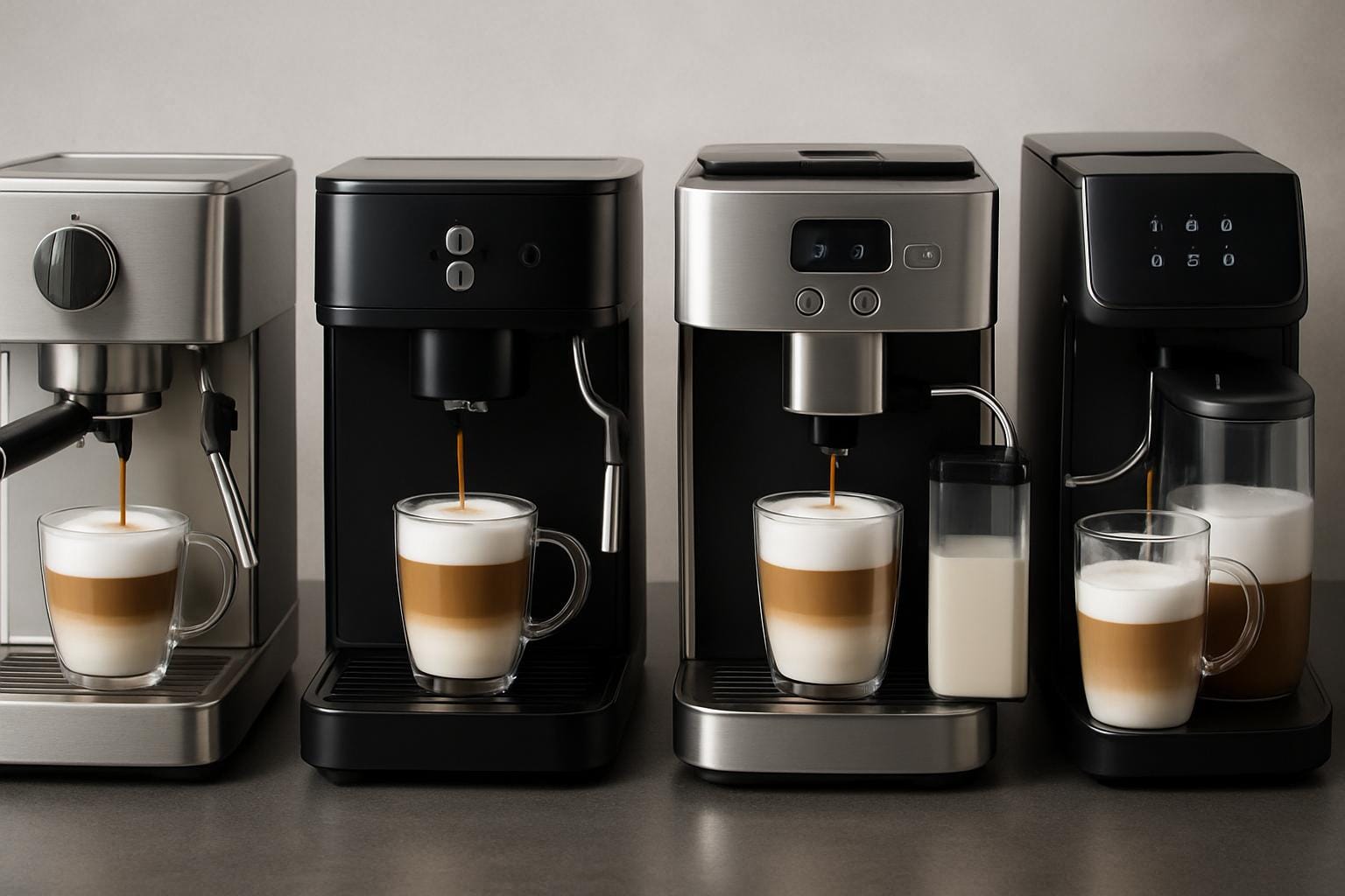 Espressomaskiner med mælkeskummere