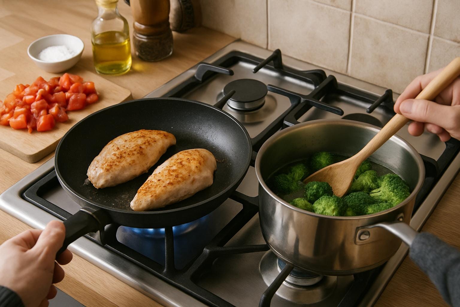 madlavning i to zoner