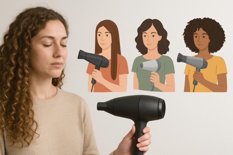 valg af hårtørrer efter hårtype