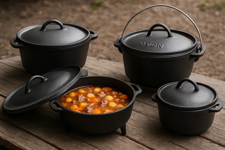 støbejernsgryder til bål