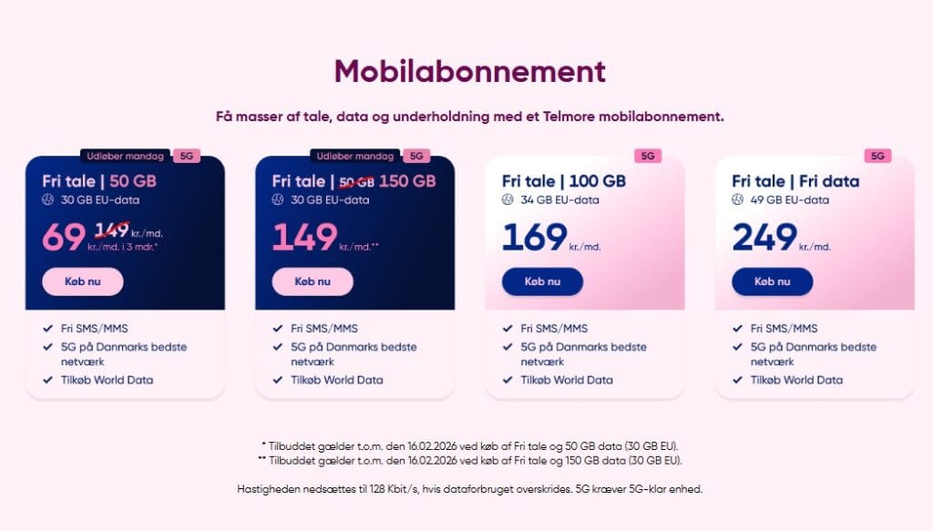 Telmore mobilabonnement