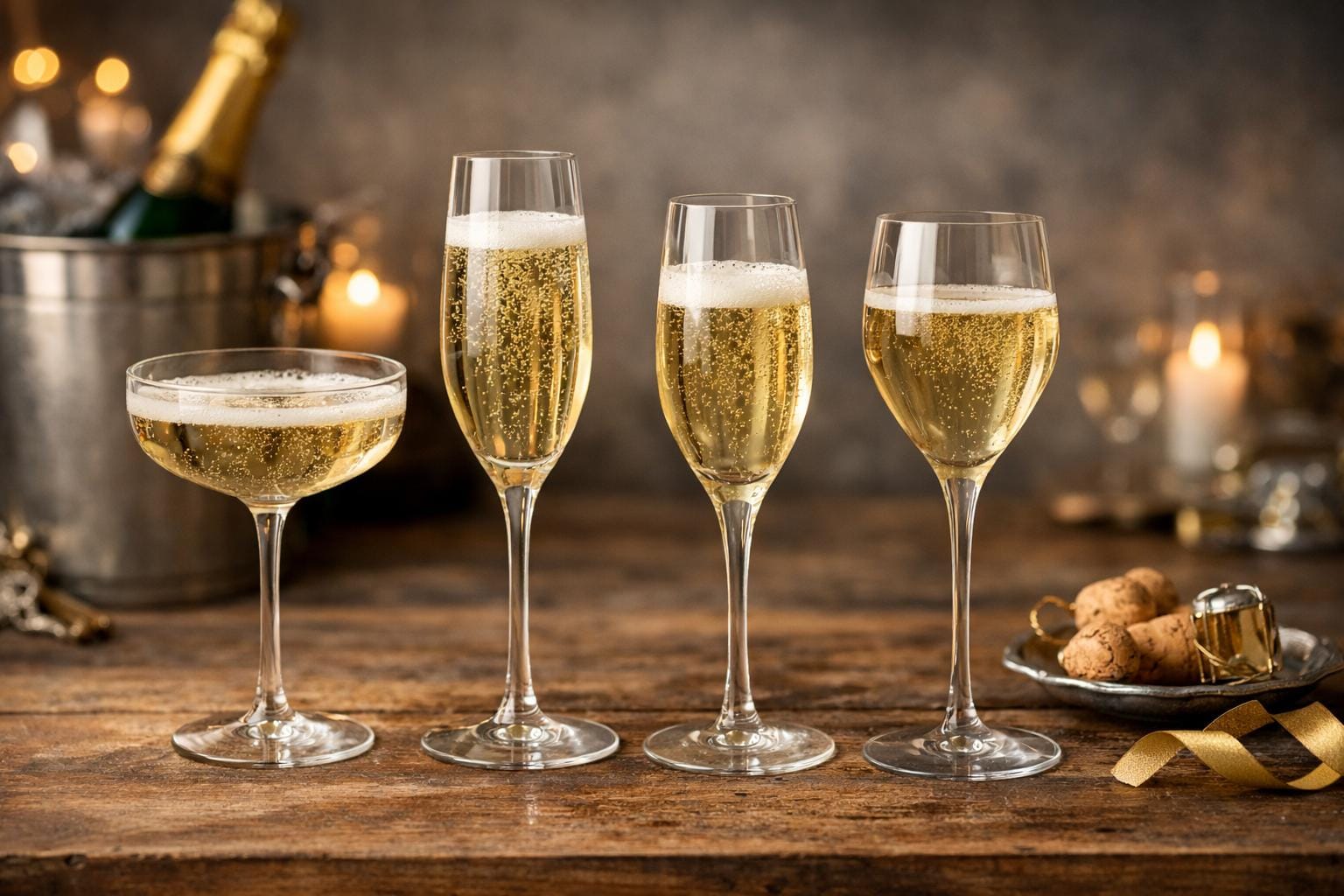 champagneglas typer