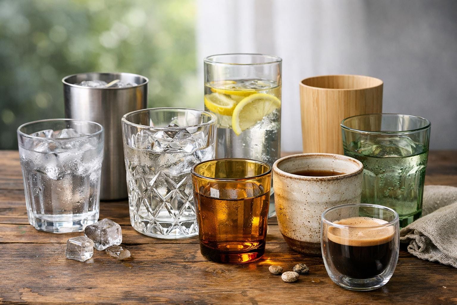 drikkeglas materialer