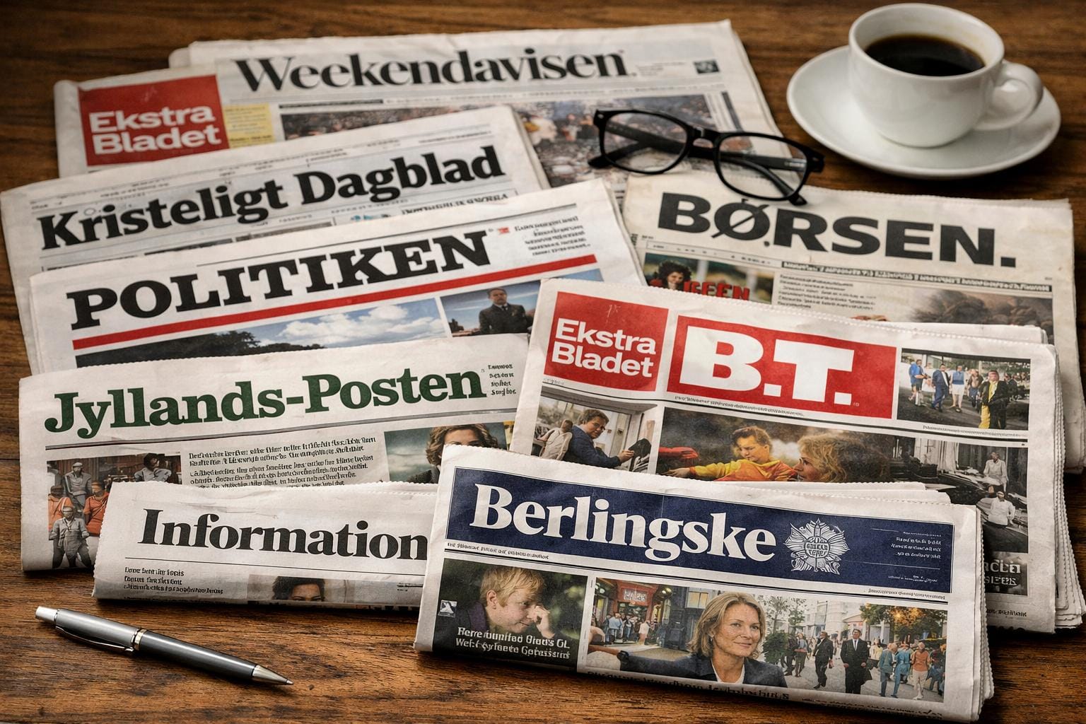 hvilke danske aviser findes