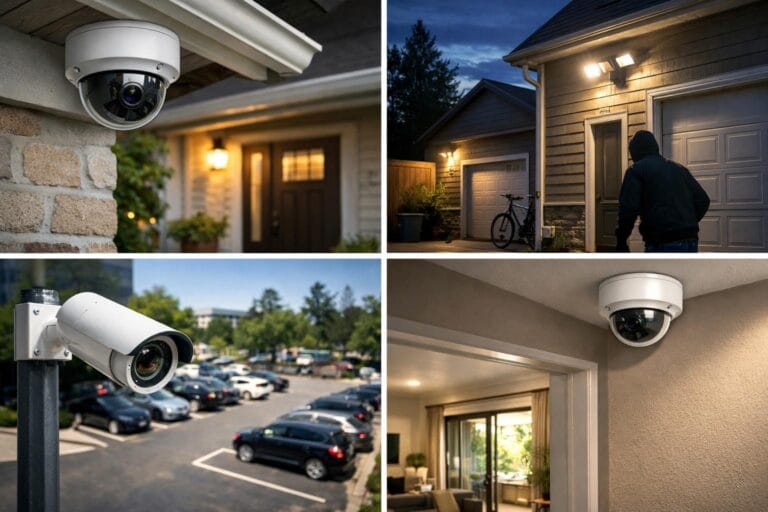 hvor skal man placere overvågningskameraer