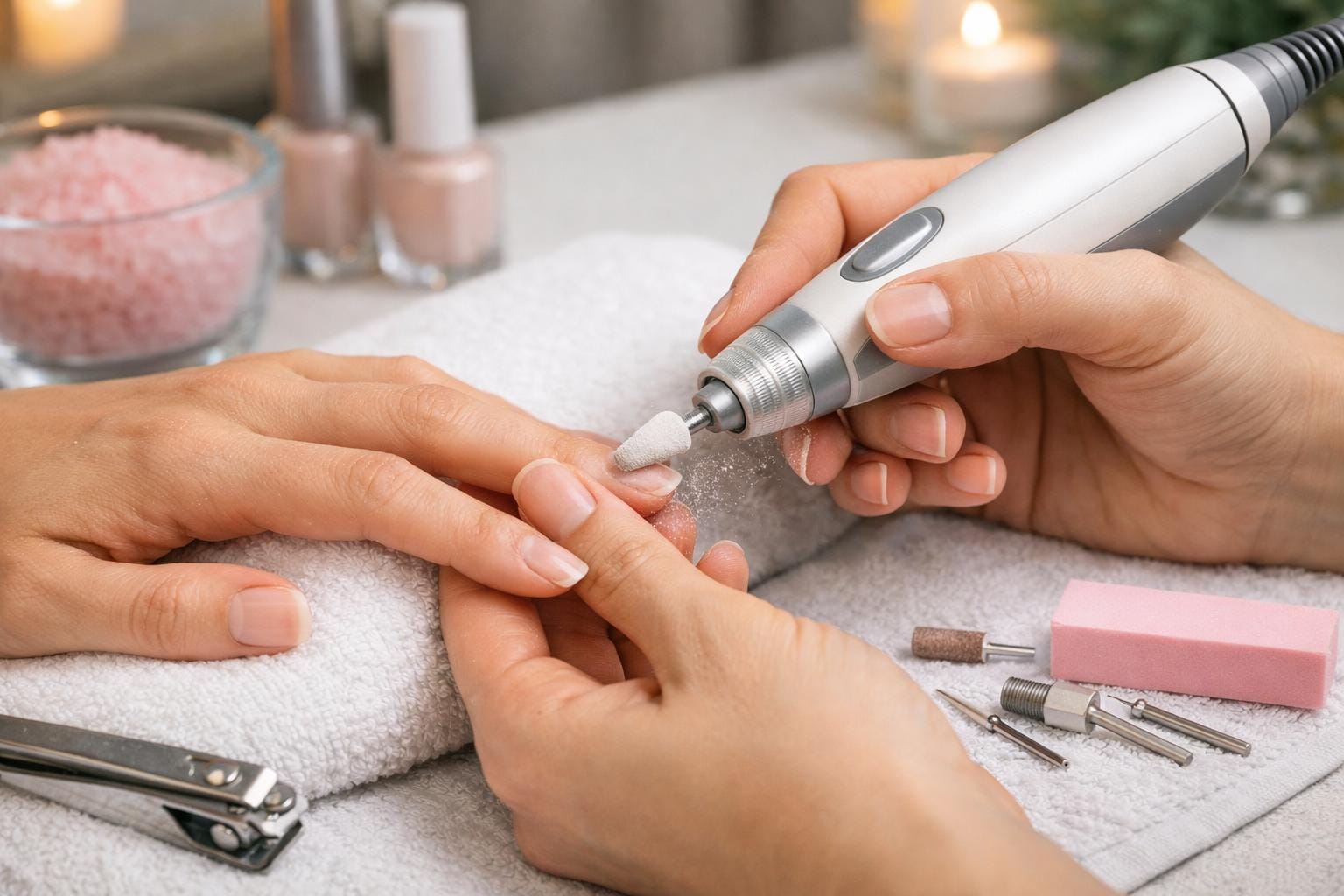 hvordan bruger man en elektrisk neglefil