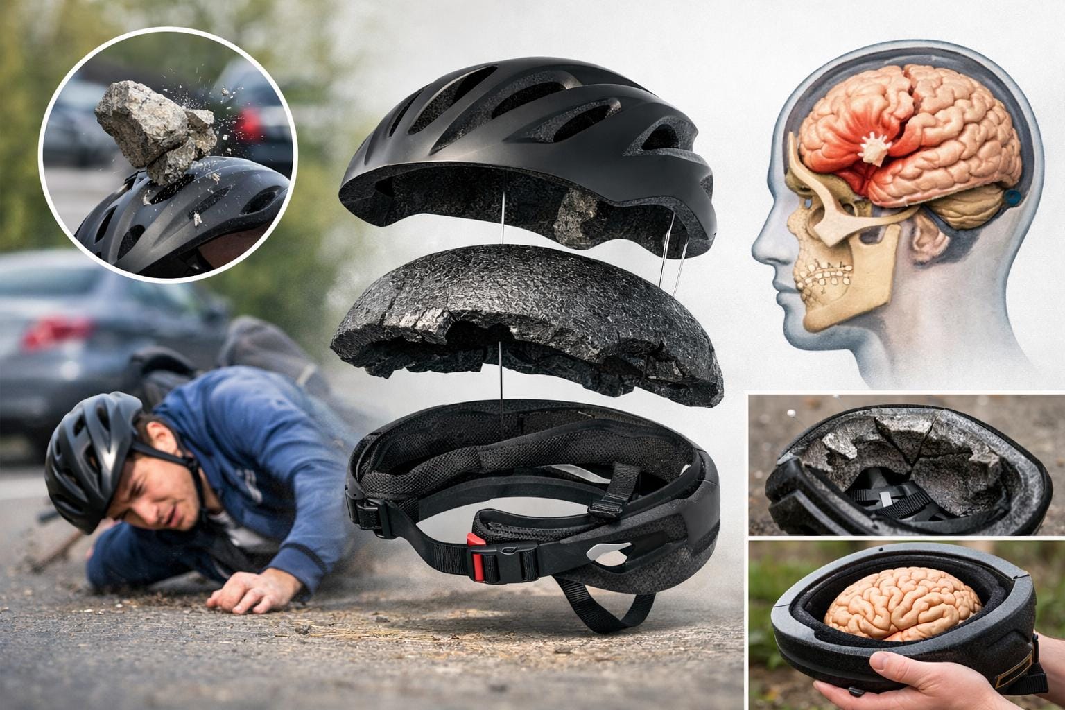 hvordan cykelhjelme beskytter