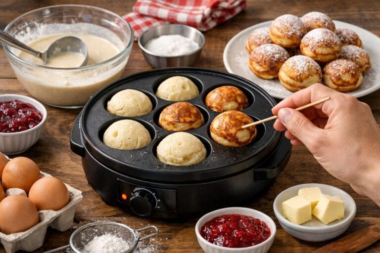 hvordan laver man æbleskiver i elektrisk æbleskivepande
