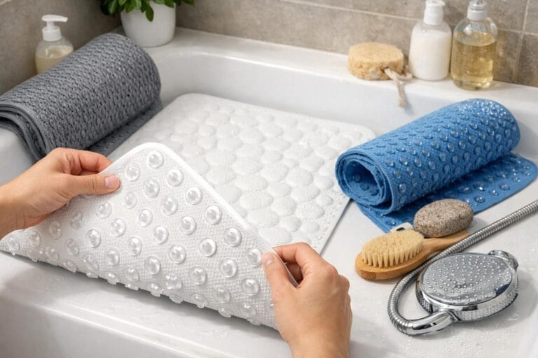 hvordan vælger man en skridsikker bademåtte
