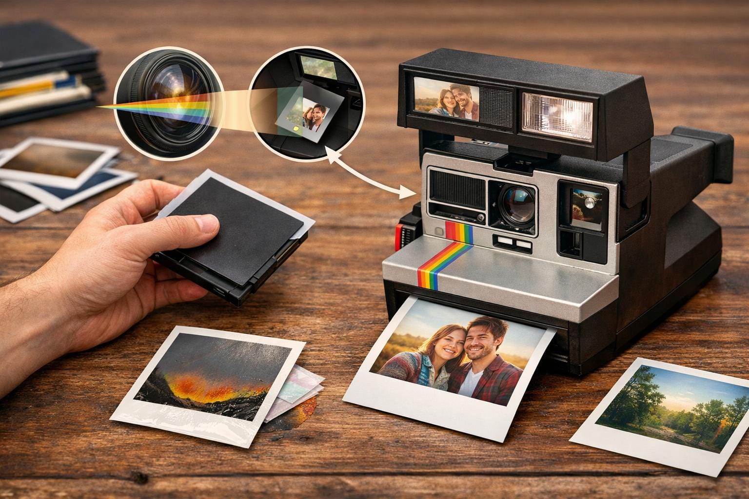 hvordan virker polaroid kamera