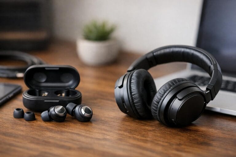 in ear eller over ear høretelefoner