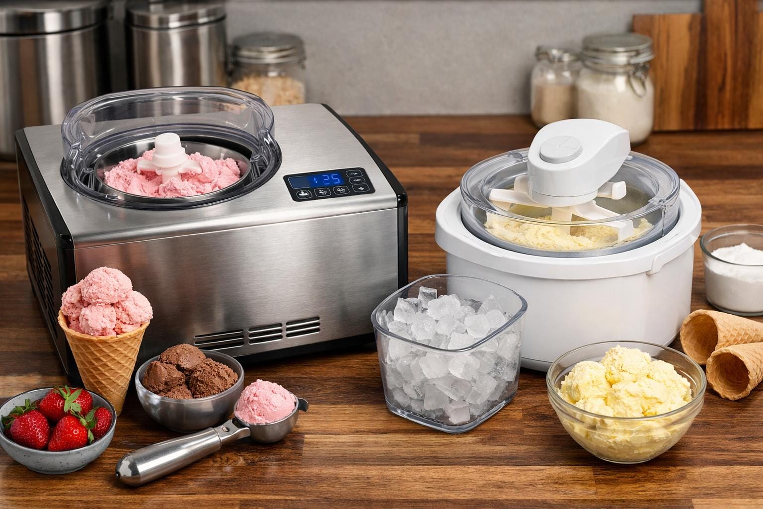 kompressor vs fryseskåls ismaskiner