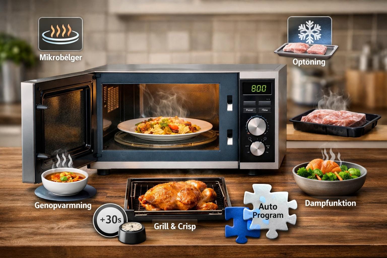 mikroovn funktioner forklaret