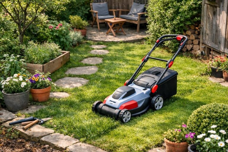 plæneklipning i små haver