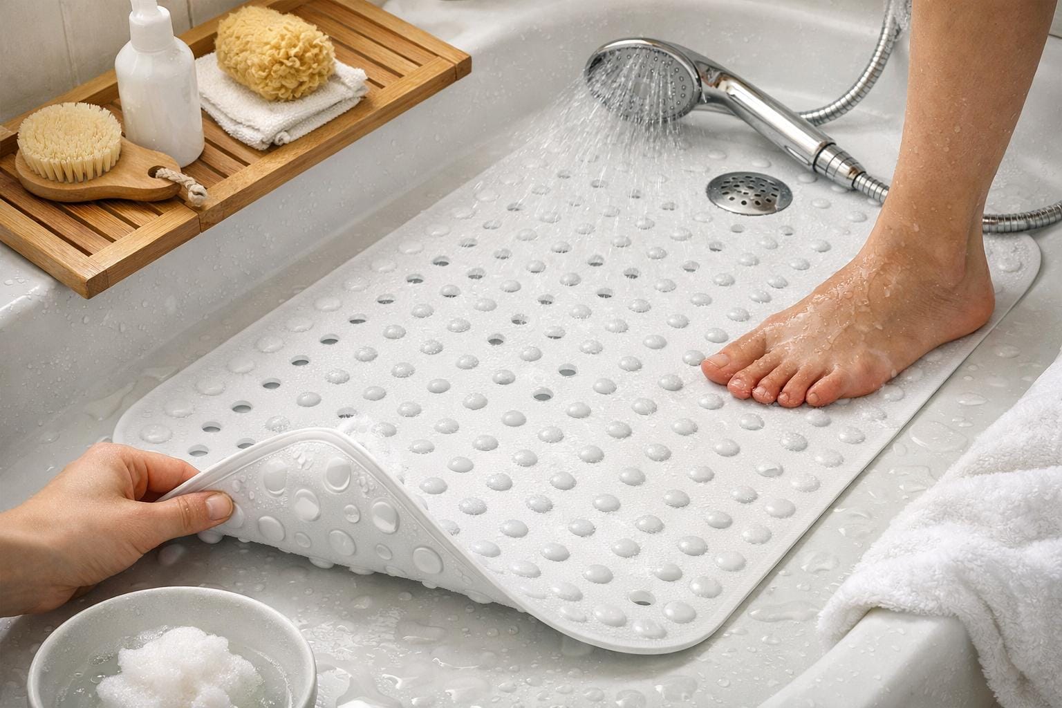 skridsikker bademåtte guide