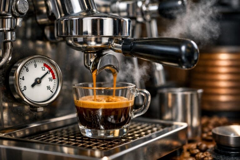 tryk og temperatur i espresso