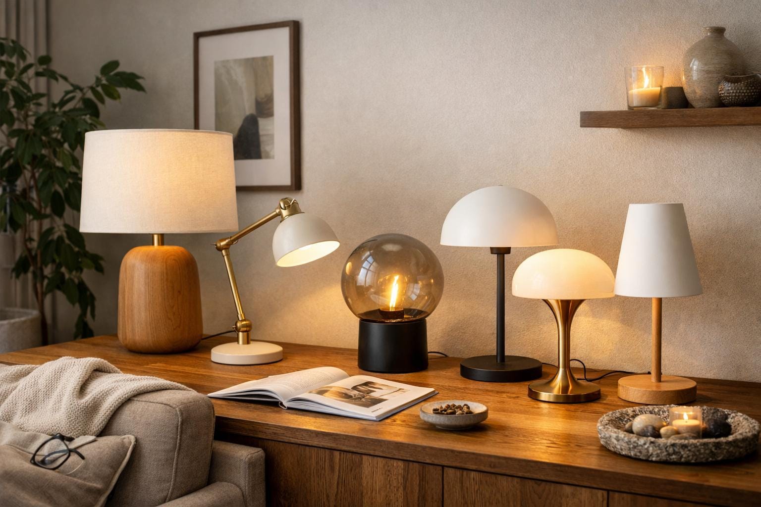 valg af bordlampe