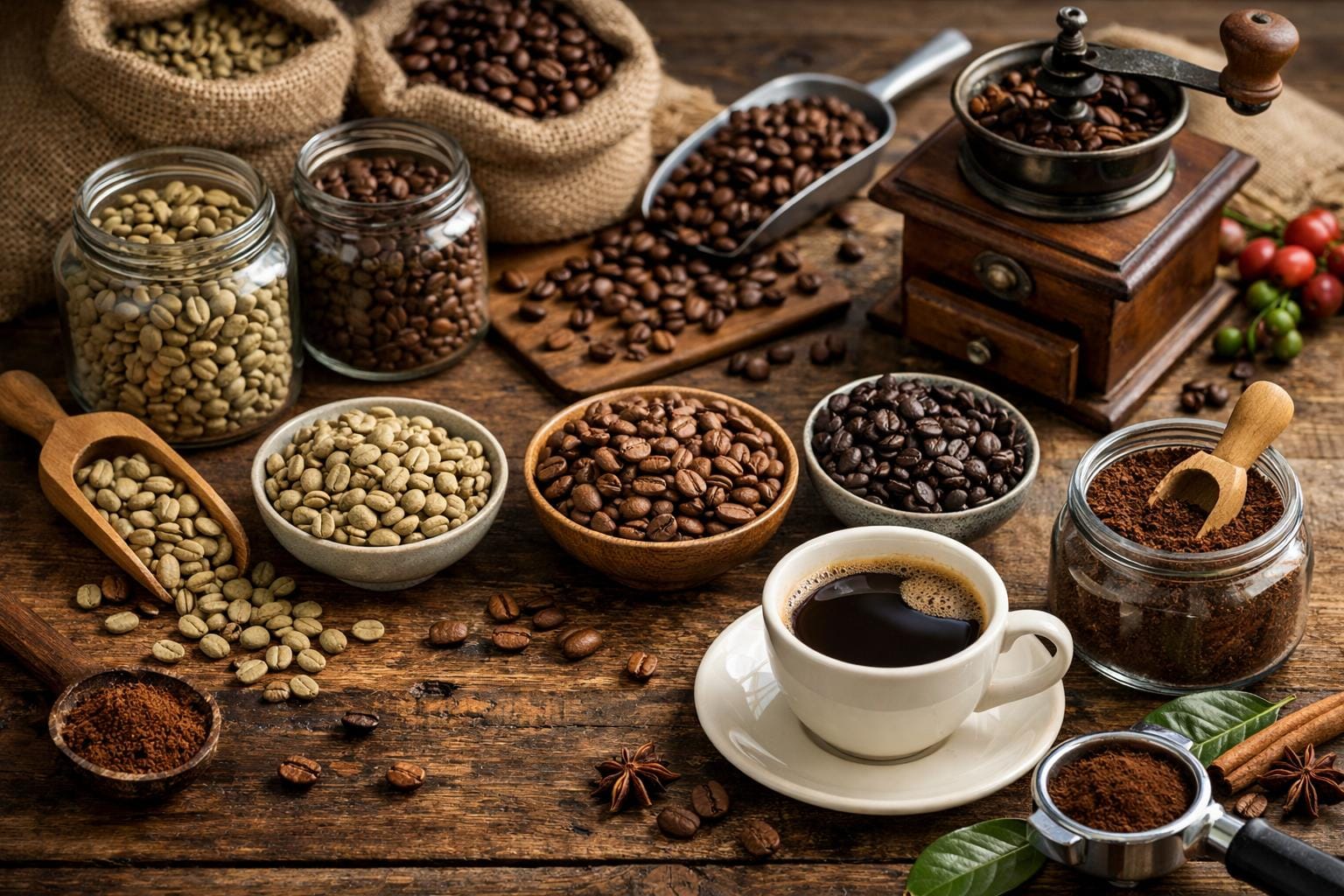 valg af kaffebønner