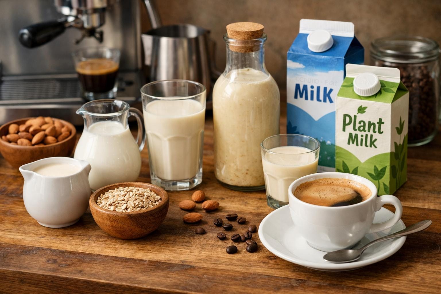 valg af mælk til kaffe