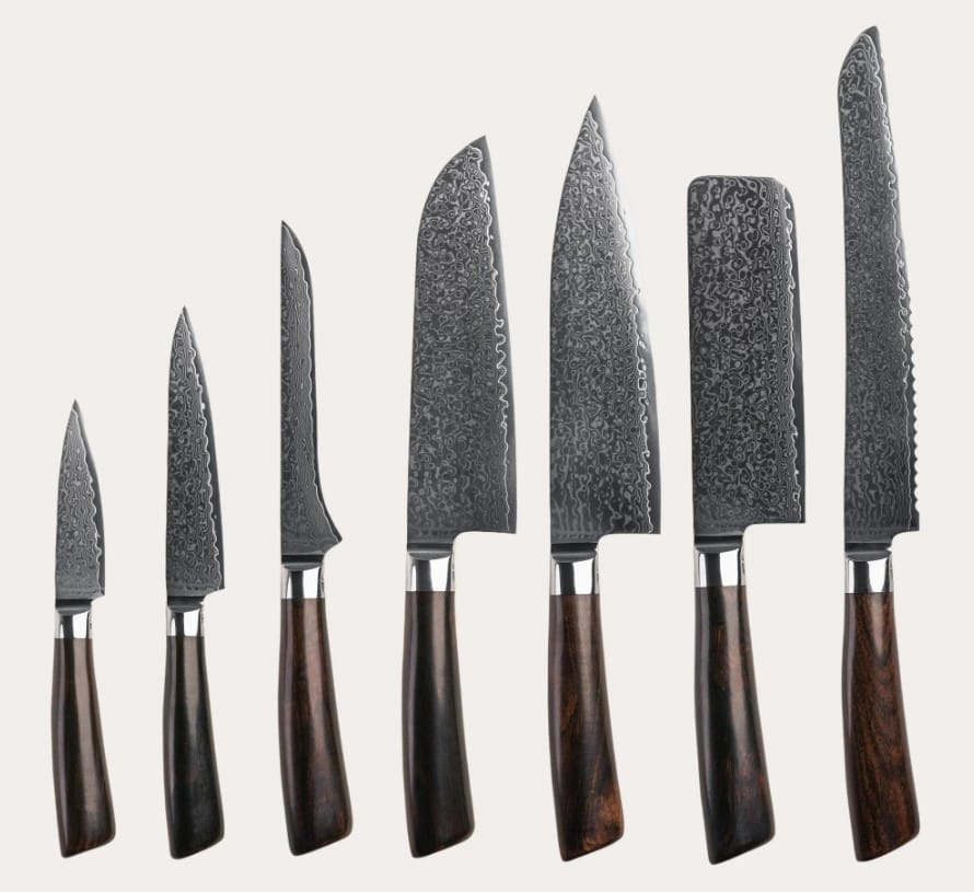 Knivsæt - Complete Set - Rose - (7 knive)