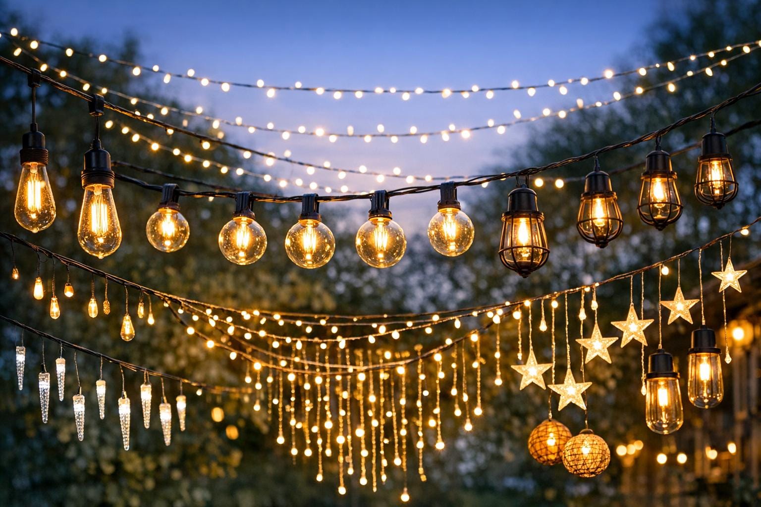 bedste udendørs lyskæder