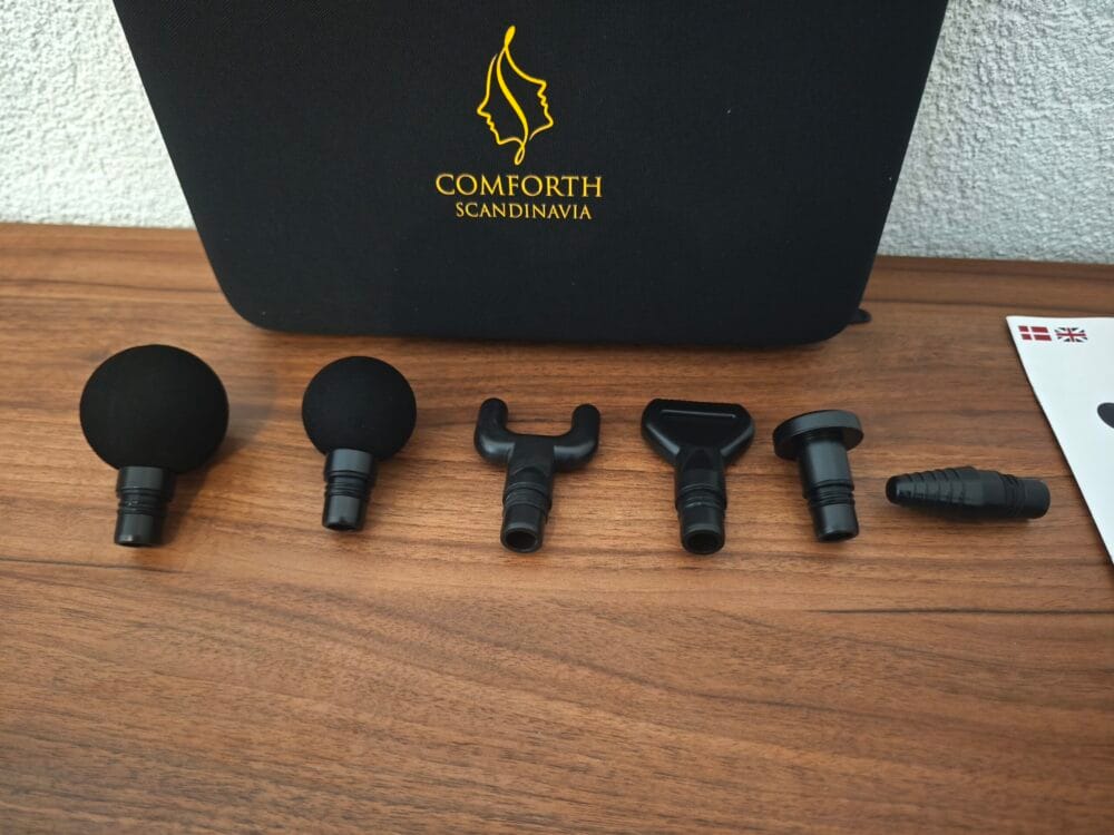 Comforth Muscleflow massagehoveder og obevaringstaske
