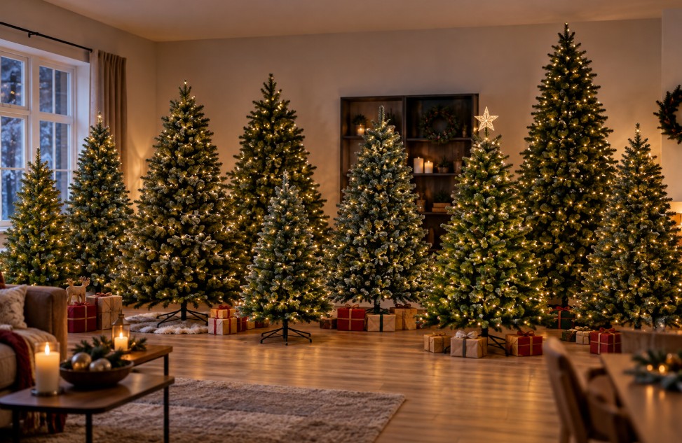 Bedste kunstige juletræer